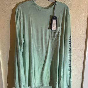 Vineyard Vines Men's Mint Long Sleeve Tee